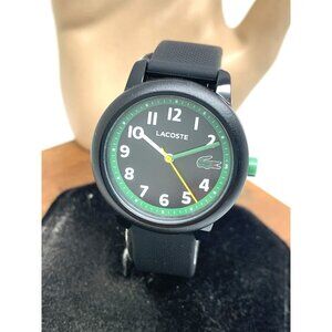 Lacoste Women's Watch 2030042 Quartz Black Dial Textured Rubber Band 12.12 33mm
